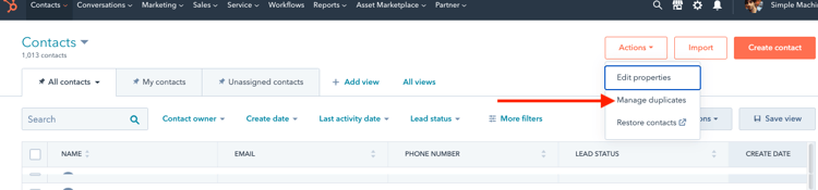 HubSpot Audit - Manage Duplicates